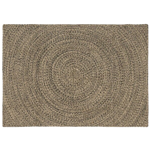 vidaXL Tapis de surface Naturel et noir 140 x 200 cm Jute