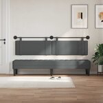 vidaXL Tête de lit suspendue Gris foncé Tissu