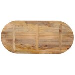 vidaXL Dessus de table 110x50x2 5 cm ovale bois massif de manguier