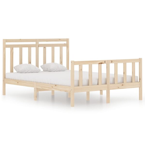 vidaXL Cadre de lit sans matelas 140x190 cm bois massif
