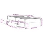 vidaXL Cadre de lit sans matelas blanc 100x200 cm bois de pin massif