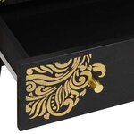 vidaXL Haut Armoire Noir 60 x 33 x 100 cm Bois de mangue massif