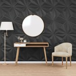 vidaXL Panneaux muraux 24 Pièces noir 50x50 cm XPS 6 m² étoile