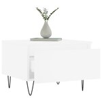 vidaXL Tables basses 2 Pièces blanc 50x46x35 cm bois d'ingénierie