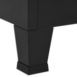 vidaXL Coffre de rangement industriel Noir 90x40x100 cm Acier