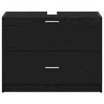 vidaXL Meuble Sous Évier Chêne noir 78 x 37 x 59 cm Bois d'ingénierie