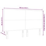 vidaXL Tête de lit LED Vert gris 180 cm Tissu en velours côtelé