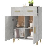 vidaXL Buffet gris béton 69 5x34x89 cm bois d'ingénierie