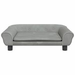 vidaXL Canapé pour enfants gris clair 70x45x26 cm velours