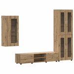 vidaXL Ensemble meuble TV FLORIN Chêne artisanal Bois d'ingénierie