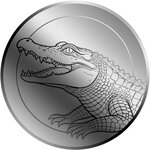 Pièce de monnaie en Platine 12 Dollars g 0.031 (1/1000 oz) Millésime 2026 DEMON CROCODILE 1/1000 (PRÉCOMMANDE)