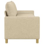 vidaXL Canapé Crème 196 x 81 x 87 5 cm Tissu
