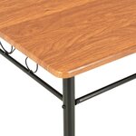 vidaXL Ensemble de salle à manger 7 Pièces MDF et acier Marron