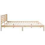 vidaXL Cadre de lit avec tête de lit Marron 180 x 210 cm Pin massif