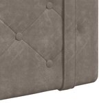 vidaXL Tête de lit suspendue Avec lumière LED Gris PU antique