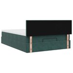 vidaXL Cadre de lit ottoman avec matelas vert foncé 140x190 cm velours