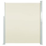 vidaXL Auvent latéral rétractable de patio 170x300 cm Crème