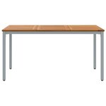Table de jardin vidaXL 150x90x75 cm en bois d'acacia massif et métal