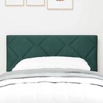 vidaXL Tête de lit LED en velours vert foncé avec design blocs diamant de 80 cm