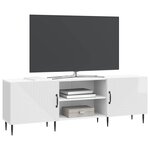 vidaXL Meuble TV 150 x 31 x 50 cm Blanc brillant Bois d'ingénierie