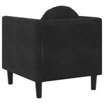 vidaXL Fauteuil avec coussin noir velours