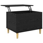 vidaXL Cabinet de chevet Chêne noir 60 x 44.5 x 45 cm