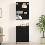vidaXL Haut Armoire Chêne noir 69 5 x 32 5 x 180 cm Bois d'ingénierie