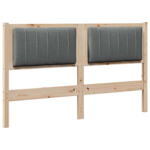 vidaXL Tête de lit capitonnée Marron 140 cm Pin massif