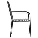 vidaXL Mobilier à dîner d'extérieur 9 Pièces Noir Verre et acier
