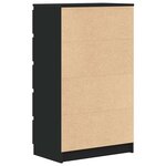 vidaXL Commode Noir 60x36x103 cm Bois d'ingénierie