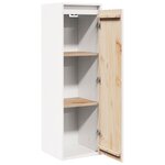 vidaXL Armoire murale Blanc 30x30x100 cm Bois de pin massif
