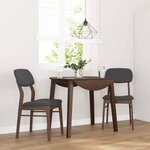 vidaXL Chaises à manger coussins 2 Pièces marron bois massif caoutchouc