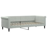 vidaXL Lit de jour avec gigogne sans matelas gris clair 80x200 cm
