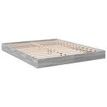 vidaXL Cadre de lit sonoma gris 160x200 cm bois d'ingénierie