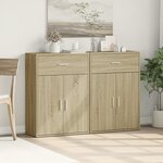vidaXL Buffets 2 Pièces chêne sonoma 60x30x84 cm bois d'ingénierie