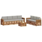 vidaXL Ensembles de canapés avec coussin 8 Pièces Gris Naturel et Clair