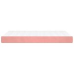 vidaXL Matelas de lit à ressorts ensachés rose 120x220x20 cm velours