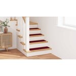 vidaXL Marches d'escalier 15 Pièces Bordeaux 75 x 20 cm Polypropylène