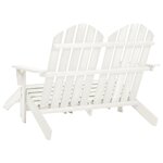 vidaXL Chaise de jardin Adirondack 2 places et repose-pied sapin blanc