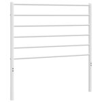 vidaXL Tête de lit métal blanc 100 cm