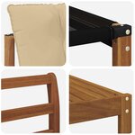 vidaXL Ensemble de canapés d'extérieur 5 pc Naturel et Beige