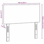 vidaXL Tête de lit avec tête de lit Crème 100 cm Cuir synthétique