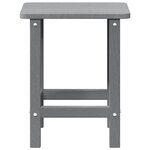 vidaXL Table d'appoint Adirondack Gris clair 38x38x45 cm HDPE