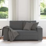 vidaXL Canapé causeuse gris foncé 120 cm tissu velours côtelé
