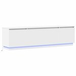 vidaXL Meuble TV avec LED Blanc 180 x 38 x 49 cm Bois d'ingénierie