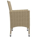 vidaXL Ensemble à manger de jardin 5 Pièces Beige