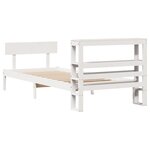 vidaXL Cadre de lit sans matelas blanc 90x190 cm bois de pin massif