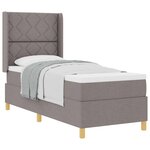 vidaXL Lit à ressorts avec matelas Taupe 80 x 200 cm tissu
