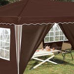 vidaXL Tente de fête pop-up 575 x 288 x 245 cm Marron