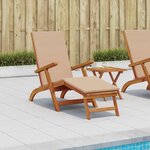 vidaXL Chaise longue inclinable et pliable Bois d'Acacia Massif